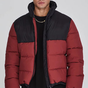Fully Customized Men's Waterproof Canvas Puffer <b>Jackets</b> Polyester Wadding Filled Winter DDP Shipping - Product Image 1