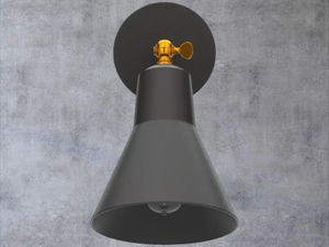 Industrial Brass Wall <b>Sconce</b> with Brass Accent | Art Deco Design | Handmade Home Office <b>Lighting</b> Fixture - Product Image 3