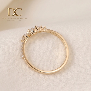9k Solid Gold Ring with Lab Grown Diamond for Women's Wedding & Party Jewelry Classic Style Custom Jewelry - Product Image 4