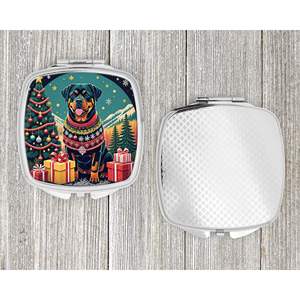 Miroir de maquillage de voyage décoratif de noël compact pour les femmes Rottweiler Design poche pliant cadeau de poche pour les filles - Product Image 4