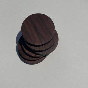 Round Wooden Coaster Set Handmade Eco Friendly <b>Table</b> <b>Protection</b> - Product Image 5