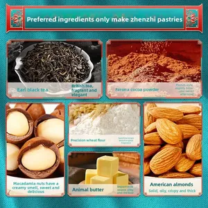 Snacks Tradicionales Chinos en Oferta, Empaque en Caja, Crema <span class=keywords><strong>de</strong></span> Almendras con Sabor a Chocolate, Nueces Horneadas, <span class=keywords><strong>Galletas</strong></span> Semiblandas - Product Image 3