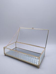 Customized Glass Storage <b>Box</b> With Metal Frame For Jewelry Organizers And Storage Use Glass <b>box</b> - Product Image 4