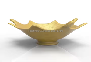 Caramelos decorativos Cuenco de aluminio Caramelos Toffee Cookie Serve Platter Decorativo Estilo de flor Platos Bandejas Centro de mesa de metal Cuencos - Product Image 3