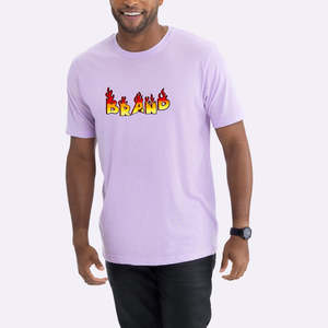 Camiseta de hombre de alta calidad, color morado liso, manga corta, 100% algodón, cuello redondo, hecha a medida, camisetas de verano para hombre - Product Image 4