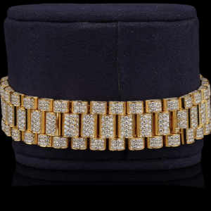 Reloj de Diseño para Hombre, Estilo Hip Hop, Personalizado y Hecho a Mano, Completamente Cubierto de Diamantes de Imitación, Esfera Blanca con Características Clásicas - Product Image 3