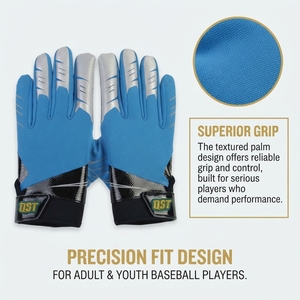 Gants de football américain pour jeunes et adultes, pour l'entraînement en équipe, avec fermeture au poignet, légers. - Product Image 4