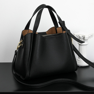 Bolso de Hombro Verde de PU con Textura de Lichee, Diseño Minimalista, Parte Superior Abierta, Dos Correas de 50-65 cm de Largo, para Uso Diario en Todas las Estaciones - Product Image 4