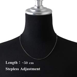 Collier chaîne japonaise Pt850 en platine, élégant, tendance, mode, argent, pour hommes et femmes, bijoux fins - Product Image 5