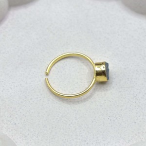 Raw Aquamarine Adjustable <b>Ring</b> <b>Gold</b> Plated Collet <b>Set</b> Natural Gemstone Handmade March Birthstone Statement <b>Ring</b> Gift for Women - Product Image 4