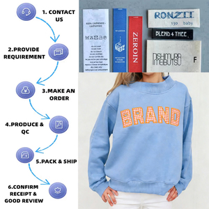 Custom Women's Crew Neck <b>Drop</b>-shoulder Sleeve Solid Knitted Cotton/Bamboo Eco-Friendly Waterproof Casual Autumn Loose Sweatshirt - Product Image 4