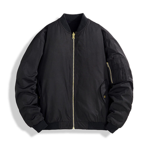 Wholesale Bomber <b>Jacket</b> Custom Nylon Bomber with Rib Knit Trim for <b>Men</b> Streetwear Low MOQ OEM - Product Image 1