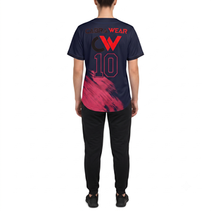 Camiseta de Béisbol/Sóftbol de Alta Calidad 100% Poliéster con Botones en la Parte Delantera, Absorbente de Humedad, para Atletas Femeninas, Manga Corta - Product Image 2
