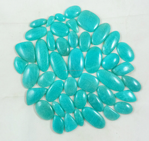 Radha Arts Lot - Cabujón de Amazonita Natural Azul Verde, Tamaños y Formas Únicas, Colgantes de Plata para Joyería, Piedras Preciosas Sueltas de 20-35 mm - Product Image 5