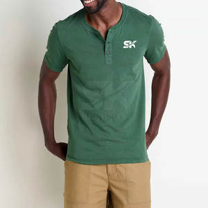 Fabricant pakistanais de t-shirts Henley unis de haute qualité, t-shirts Henley unis à la mode, nouveaux modèles les plus vendus - Product Image 6