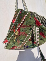 Sac fourre-tout de luxe en velours imprimé oiseaux pour femme, grande capacité, sac à bandoulière matelassé doux, sac à main tendance, logo personnalisé, vente en gros