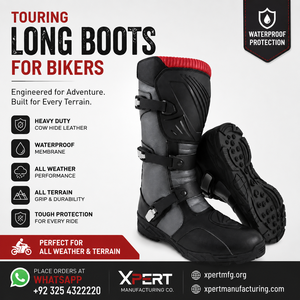 Botas de Motociclismo de Aventura para Hombre, Resistentes, Personalizadas, Marca ADV |   Impermeable |   Calzado de Motociclismo con Estándar CE para Turismo Todoterreno | - Product Image 1