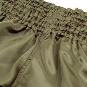 Shorts de Muay Thai al por Mayor, Color Negro y Verde, con Banda Elástica Lateral, Lavables, para Deportes de Artes Marciales, Kick Boxing, Muay Thai - Product Image 6