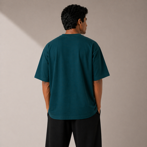 Camiseta Oversize de Algodón Pesado para Hombre, 240 GSM, Ajuste Holgado, Hombro Caído, Estilo Urbano, Proveedor de Camisetas Personalizadas Lisas - Product Image 4