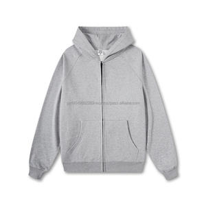 H5515 <b>Hoodies</b> Manufacturer Wholesale Custom 400 Gsm Cotton Blends <b>Zip</b> <b>Up</b> <b>Hoodies</b> Oversized <b>Hoodies</b> For Men For Women - Product Image 5