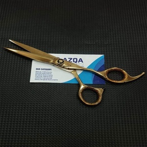 Tijeras de Peluquería Profesionales de 6 Pulgadas, Doradas, de Acero Inoxidable, con Mango Ergonómico, para Salón y Uso Doméstico - Product Image 4