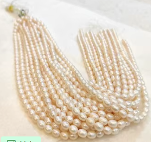 Forma ovalada una línea perla de agua dulce suelta 5mm perlas naturales cuentas al por mayor joyería hacer cuentas para collar - Product Image 2