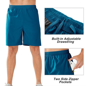 กางเกงออกกำลังกายผู้ชายดีไซน์ใหม่ แห้งเร็ว น้ำหนักเบา กางเกงวิ่งออกกำลังกาย มีกระเป๋าซิป รับผลิตแบบ OEM ODM ขายส่งจำนวนมาก - Product Image 3