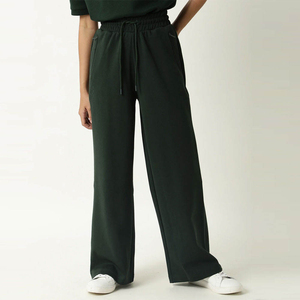 Pantalones deportivos de mujer de cintura media, estilo jogger, de moda, con bolsillos, pierna ancha, holgados, acampanados, de corte recto, para invierno - Product Image 5