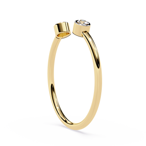 Anillos Apilables Clásicos y Sencillos de Oro Sólido de 14K con Diamantes Cultivados en Laboratorio CVD HPHT, para Uso Diario - Product Image 4