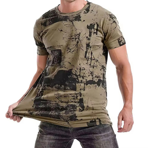 ขายส่ง เสื้อยืดลายพรางต้นไม้ 100% ผ้าฝ้ายแท้ สไตล์ฮิปฮอป ไหล่ตก เสื้อสำหรับล่าสัตว์ แฟชั่นเสื้อยืดโอเวอร์ไซส์ ขายดี - Product Image 4