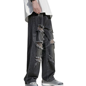 Wholesale Price Men Denim Jeans <b>Pant</b> New Arrival Baggy Jeans Casual Wear Straight Harem Denim <b>Pants</b> OEM Serviced - Product Image 4