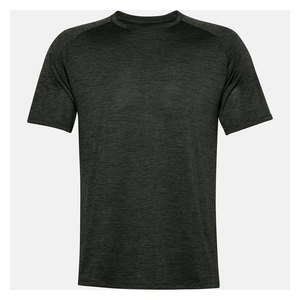 <b>Men's</b> O-Neck T-Shirt Solid <b>Blue</b> Short Sleeve Regular Fit Knitted Casual Fitness Wear Quick Dry Front Logo 100% Cotton Breathable - Product Image 1