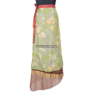 New Hippie Magic <b>Wrap</b> <b>Around</b> Indian Vintage Silk Saree Magic 38" Sarong Pareo Custom Latest Design Women Fashion Wear for Women - Product Image 2