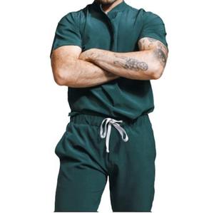 Ensemble d'uniformes médicaux personnalisés de haute qualité pour hôpitaux, vente en gros, extensibles, pour femmes et hommes, fabricant de tenues infirmières - Product Image 5