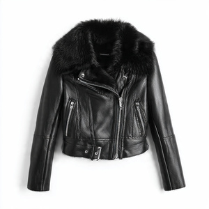 Chaqueta de Cuero con Piel Auténtica de Alta Calidad y Lujo - Product Image 1