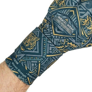 Muñequeras de Gel Ajustables con Estampado para Entrenamiento de MMA, Guantes Interiores para Boxeo, Guantes de Boxeo de Medio Dedo con Gel - Product Image 2