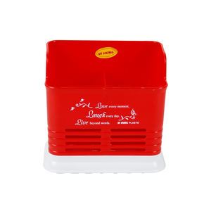 Reposacucharas Rectangular de 2 Secciones, Organizador de Cubiertos de Plástico, Importado de Vietnam para Cocina - Product Image 2