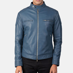 Chaqueta de Invierno Casual para Hombre de Cuero Vacuno Puro con Logotipo Frontal, Ecológica y Resistente al Viento, de Alta Demanda y Superventas - Product Image 3