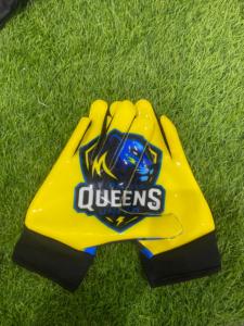 Guantes de Receptor de Fútbol Americano Personalizados para Equipos, Multifuncionales, de Cuero Sintético - Product Image 1