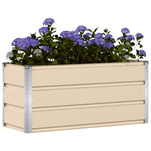 Macetero de Acero Color Marfil de 39.37 x 15.75 x 17.72 Pulgadas para Macetas y Jardineras - Product Image 3
