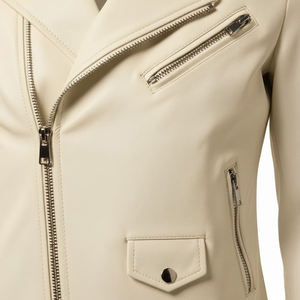 Blouson de moto en cuir tricoté pour filles, style motard authentique, écologique, vente en gros personnalisée, prix d'usine, OEM ODM - Product Image 3