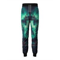 Pantalon de survêtement personnalisé pour homme avec imprimé effet gouttelettes, taille élastique, cordon de serrage, design décontracté à empiècements, noir et blanc, en polyester, pour l'automne