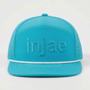 Gorra de Golf Personalizada de 7 Paneles, Cierre a Presión, Perforada con Corte Láser, Visera Plana Estructurada, Bordado Plano, OEM, ODM, MOQ Bajo - Product Image 4