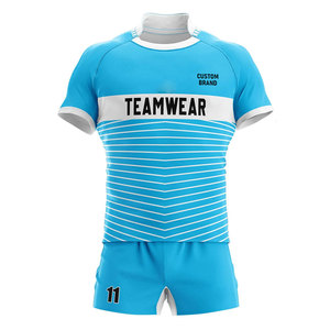 Nueva Llegada, Uniforme de Rugby de Manga Corta, Transpirable, de Talla Grande, con Diseño Personalizado y Estampado por Transferencia de Calor, Ropa de Entrenamiento - Product Image 1