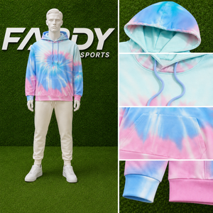 Sudadera con Capucha Oversize Unisex Tie Dye Personalizada al por Mayor, de Algodón Grueso Estilo Streetwear, Pullover Y2K para Hombre y Mujer, Tallas Grandes - Product Image 6