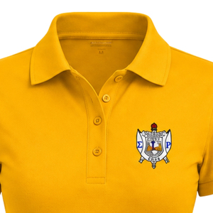 Polo uni pour femme Sigma Gamma Rho, design personnalisé, manches courtes, col classique, vêtements décontractés pour sororité, tenue d'équipe, vente en gros OEM ODM - Product Image 3