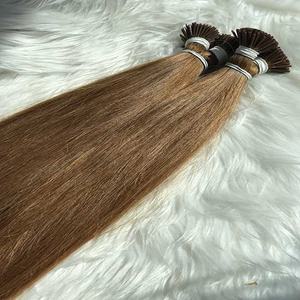 Venta al por mayor Extensiones de cabello Remy doble dibujado Vietnamita Raw HD Lace Itip Frontal con Rubio Piano Resalte Marrón - Product Image 3