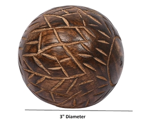 Ensemble de 3 boules décoratives en bois pour la maison, boules en bois faites à la main pour centre de table, présentoir de bol, salon, chambre, bureau - Product Image 4