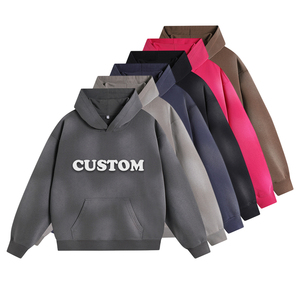 Conjunto Deportivo Unisex con Capucha, Sudadera y Pantalones de Algodón de Color Sólido, Corte Holgado con Logotipo Estampado para Adultos, Ropa de Otoño - Product Image 2