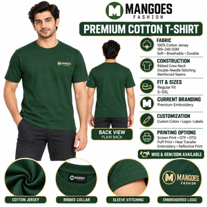 T-shirt graphique personnalisé en coton peigné 220 GSM, col rond, séchage rapide, respirant, coupe décontractée, manches courtes, streetwear premium - Product Image 6